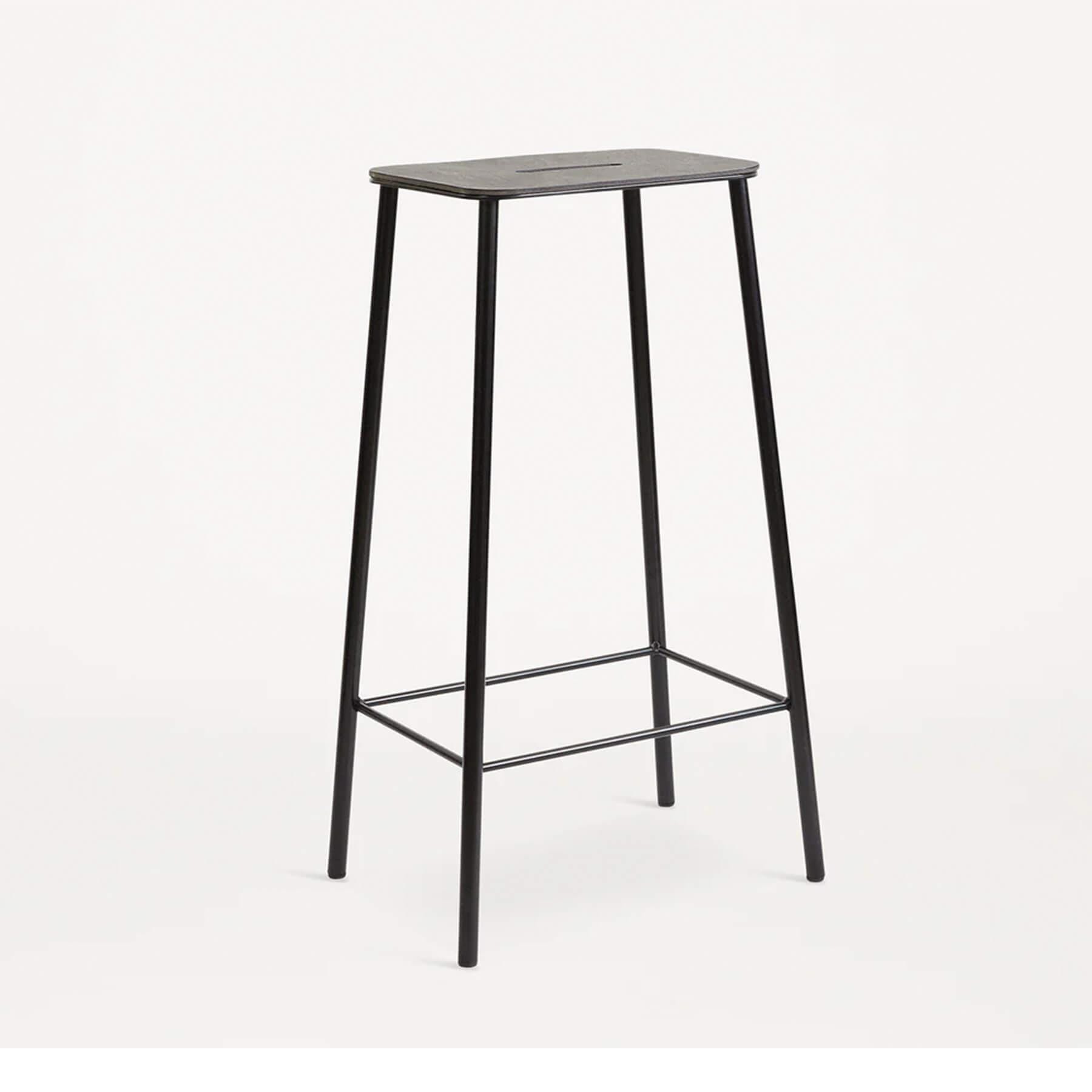 Frama Adam Counter Bar Stool Anthracite Leather With Black Legs High Bar Stool Designer Furniture From Holloways Of Ludlow