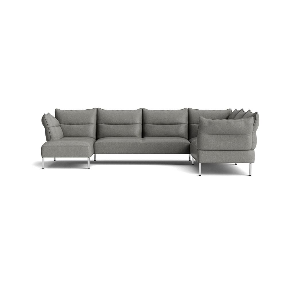 Pandarine Corner Reclining Armrest Sofa With Chaise Longue Chromed Legs With Roden 05