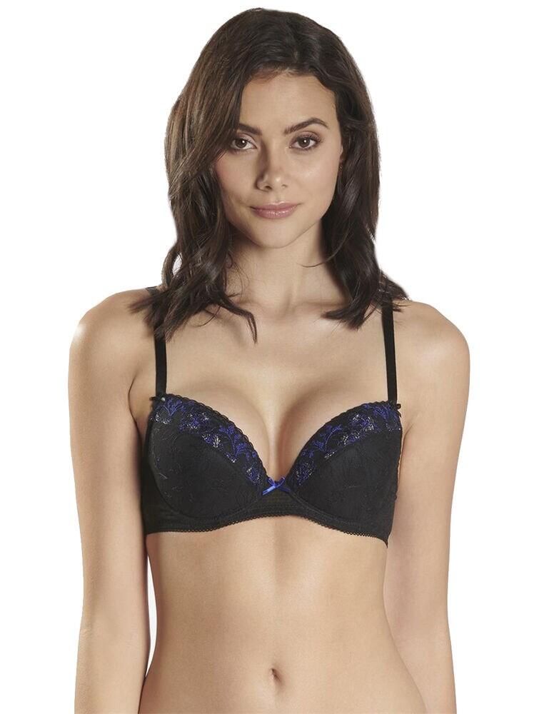 Exude elegance and sexiness with the plunge bra from the Allee Des Plaisirs range by Aubade. This bra perfectly combines suggestiveness with grace and grandeur for a look that anyone is bound to love. This bra incorporates a stunning lace trim as well as delicate petite bow accents which compliment the bra perfectly. The popular plunge style is perfect for anyone wanting to accentuate their cleavage thanks to the low neckline. The cups contain removable padding which further push-up the bust. The cups are also underwired for added support and uplift. The straps are adjustable so you can find your perfect fit. For a truly alluring look, pair with matching co-ordinates from the Allee Des Plaisirs range.  Truly divine design Gorgeous embroidered lace detail Popular plunge style accentuates cleavage Removable padding Underwired cups for uplift Push-up effect Adjustable straps for the right fit Secures at the rear with a hook and eye closure Matching co-ordinates available Composition: Mix including Polyamide &pipe; Polyester &pipe; Elastane &pipe; Cotton Listed in UK sizes  43863-80671-1098471 HB18 Plunge Bra