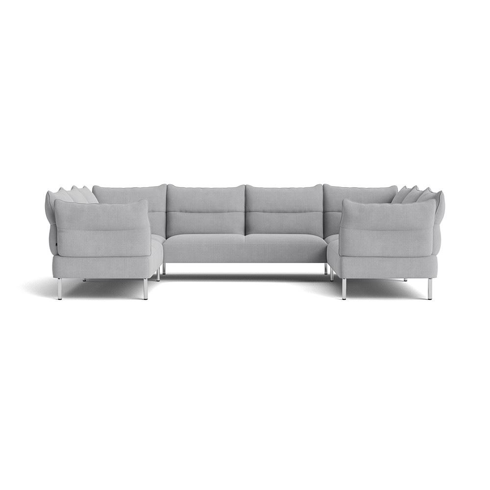 Pandarine Double Corner Reclining Armrest Sofa Chromed Legs With Linara 443