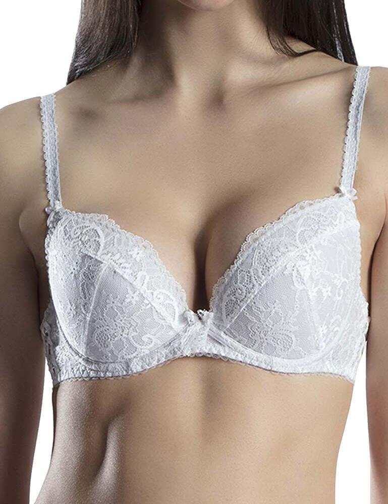 Show off your assets in this gorgeous plunge bra from the Courbes Divines range by Aubade. Adorned in gorgeous embroidered lace, this bra is also further complimented by delicate petite bows. The popular plunge style accentuates the cleavage, which is further pushed up thanks to removable padding. This is a great addition as it means that you can get extra shape, but you don't always need to include the padding. This bra is also underwired, giving you maximum lift and support. The straps are adjustable so that you can find your unique fit and this bra secures at the rear with a hook and eye closure. Pair with matching items from the Courbes Devines range for a look to wow.  Exquisite design Gorgeous embroidered lace detail Popular plunge style accentuates cleavage Removable padding Underwired cups for uplift Push-up effect Adjustable straps for the right fit Secures at the rear with a hook and eye closure Matching co-ordinates available Composition: Mix including Polyamide &pipe; Polyester &pipe; Elastane &pipe; Cotton Listed in UK sizes  43869-80677-1098503 OA18 Plunge Bra