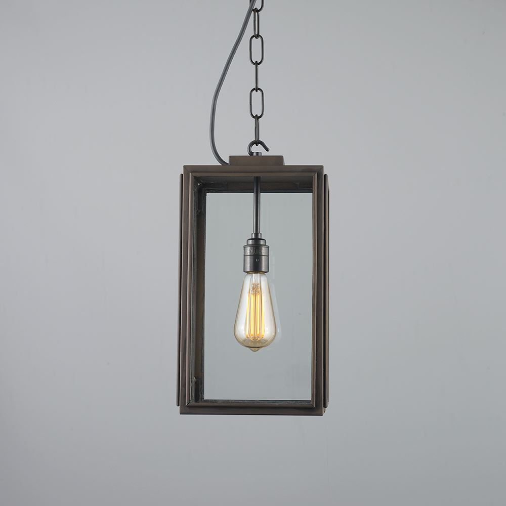 Davey Square Pendant Outdoor And Bathroom Version Small Frosted Glass Bronze Designer Pendant Lighting