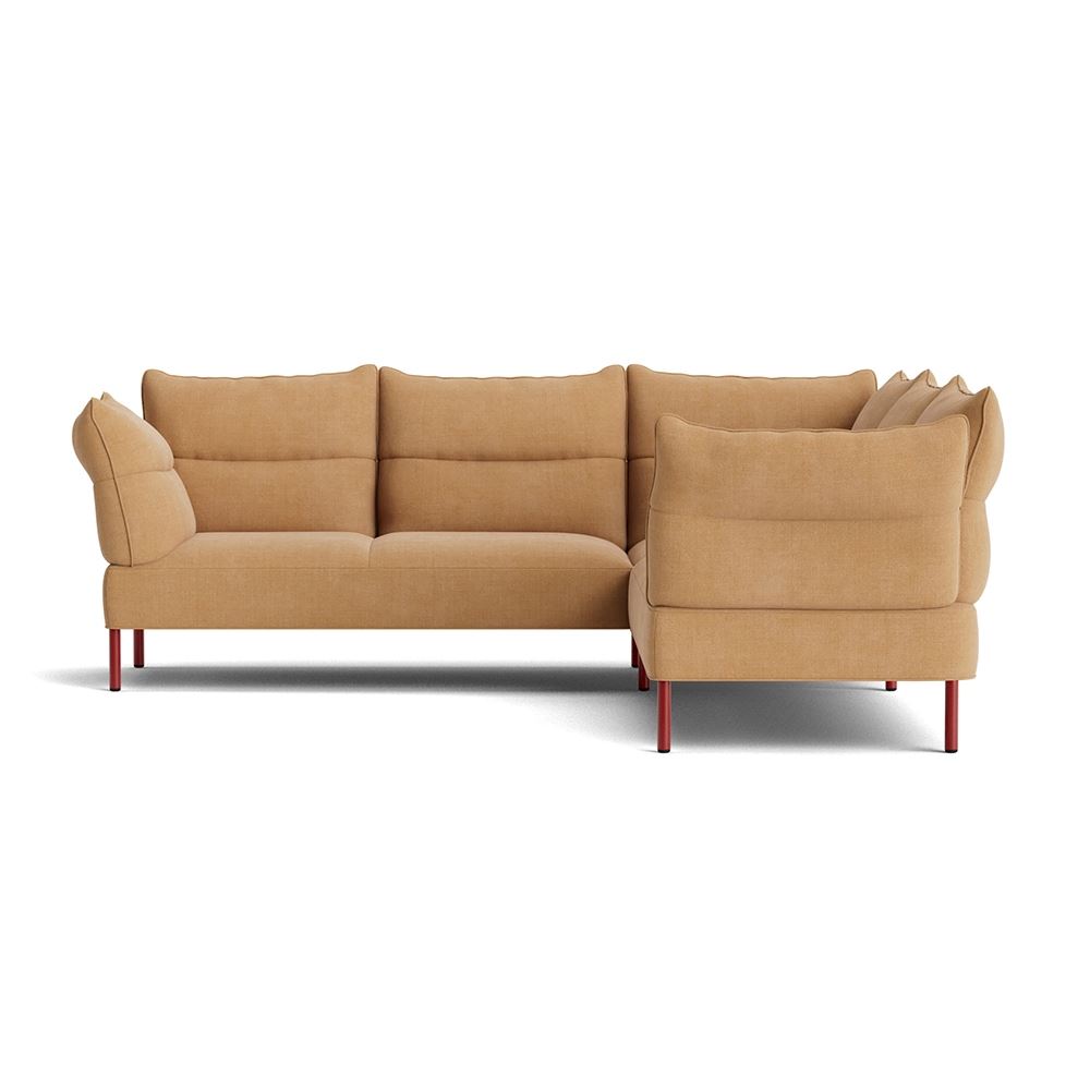 Pandarine Corner Reclining Armrest Sofa Maroon Red Stained Solid Legs With Linara 142