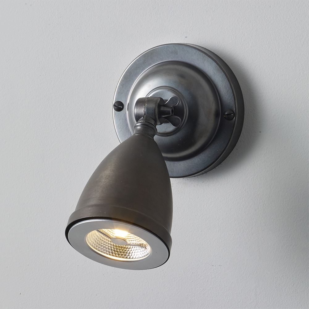 Whitby Led Spotlight With Integral Driver Spotlight With Shade Integral Driver Weathered Brass
