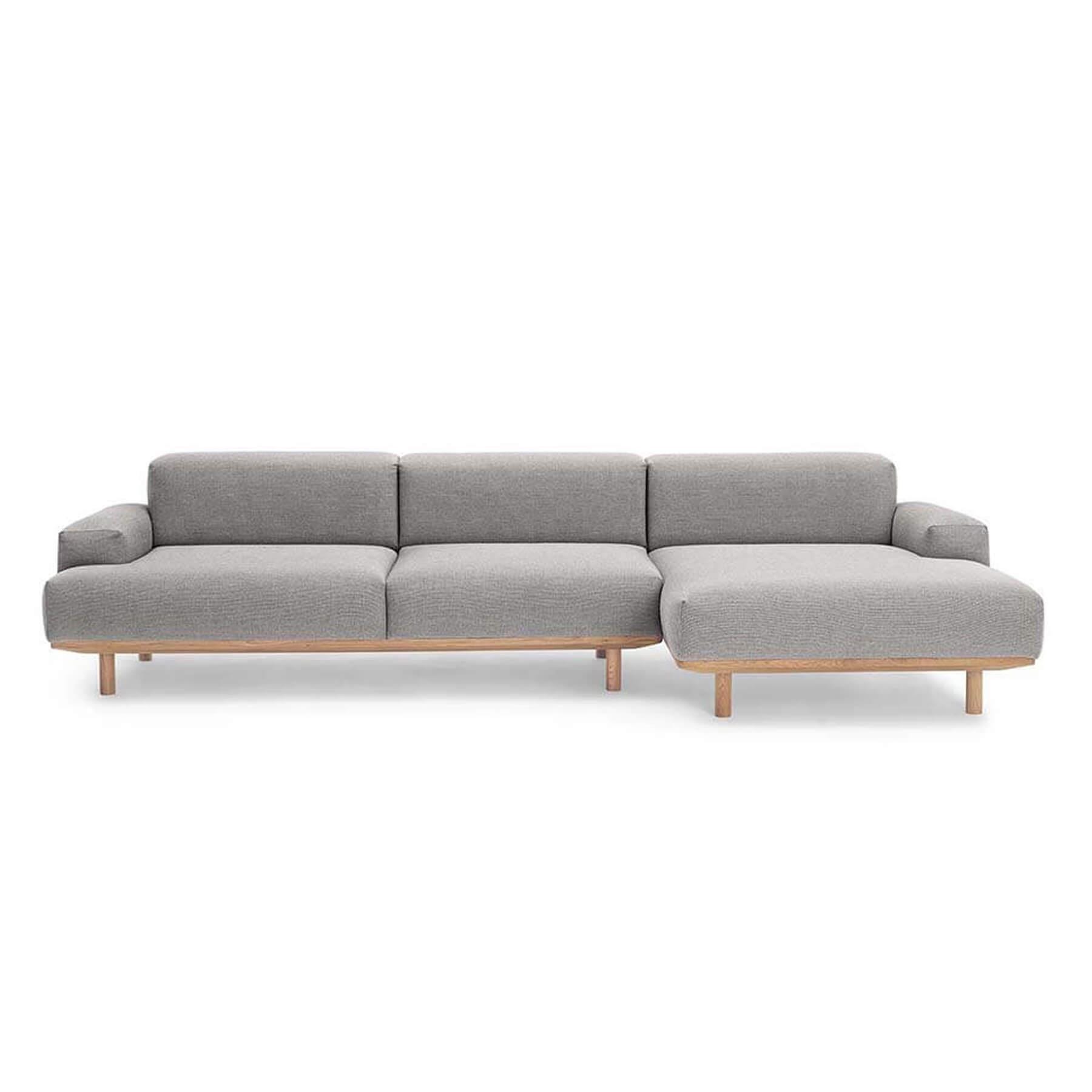 Bruunmunch Reason 2 Seater Chaiselong Sofa Re Wool 108 Chaiselong Right Grey Designer Furniture From Holloways Of Ludlow