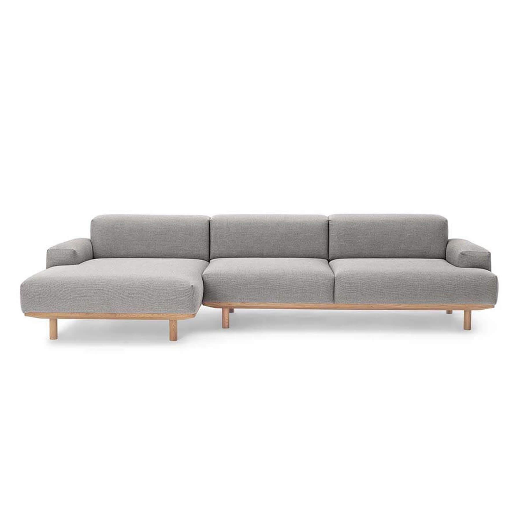 Bruunmunch Reason 2 Seater Chaiselong Sofa Re Wool 108 Chaiselong Left Grey Designer Furniture From Holloways Of Ludlow