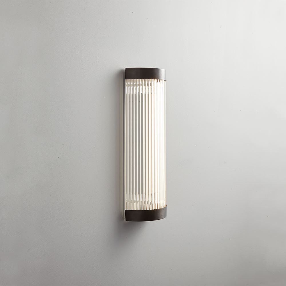 Davey Wide Bathroom Pillar Light Ip44 Led Small Weathered Brass Bathroom Lighting Bronze