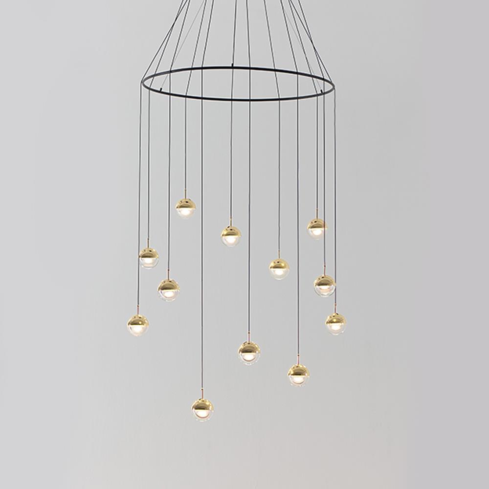 Dora Chandelier With Ring Brass