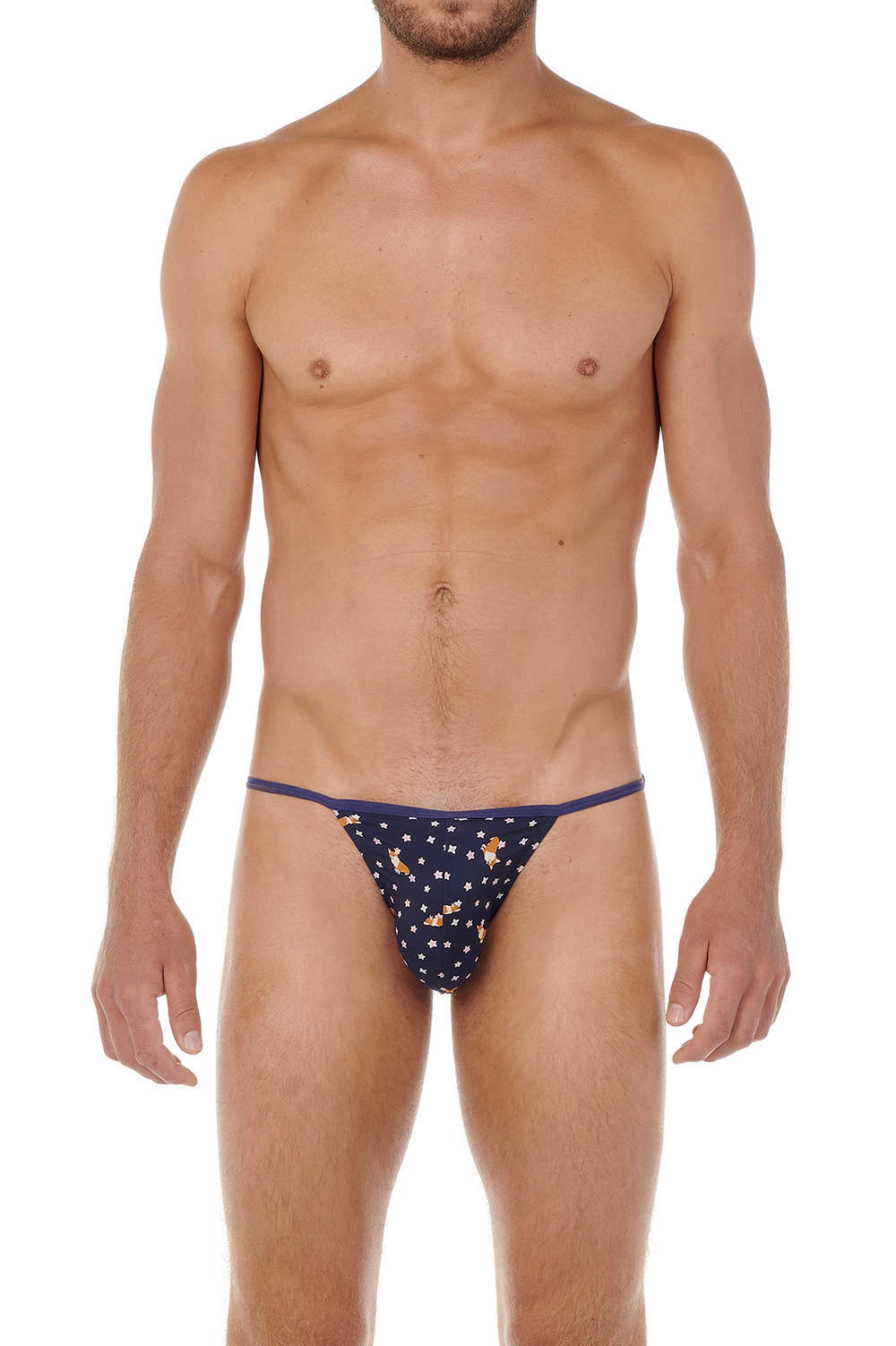 Silkiest HOM FUNKY STYLE Tanga Brief men’s underwear. Exclusive print luxury male slip – curvy natural pouch and open side. Shop online ship worldwide