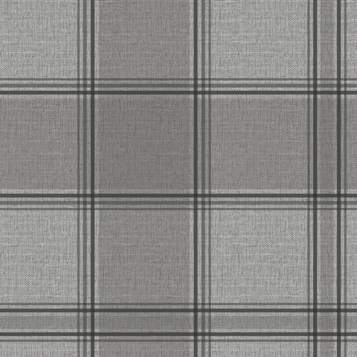 Belgravia Decor Giorgio Check Gunmetal/Silver Wallpaper 10m x 53cm, Grey