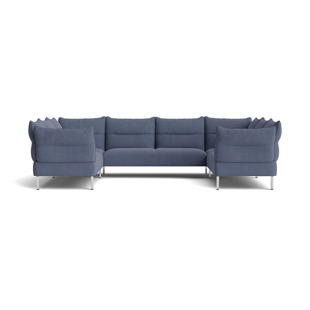 Pandarine Double Corner Reclining Armrest Sofa Chromed Legs With Linara 198