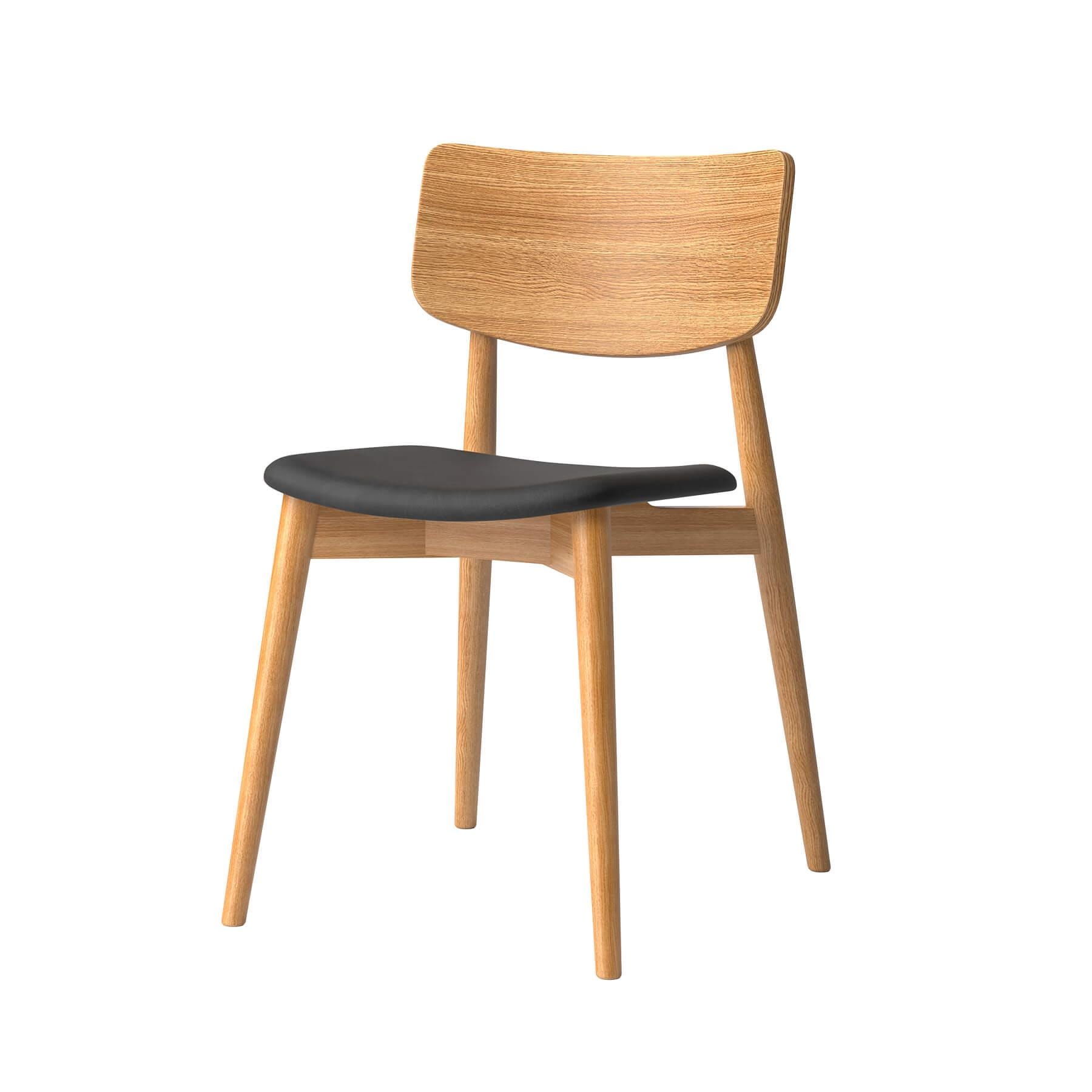 Bruunmunch Chiara Dining Chair Leather Davos Black Designer Furniture From Holloways Of Ludlow