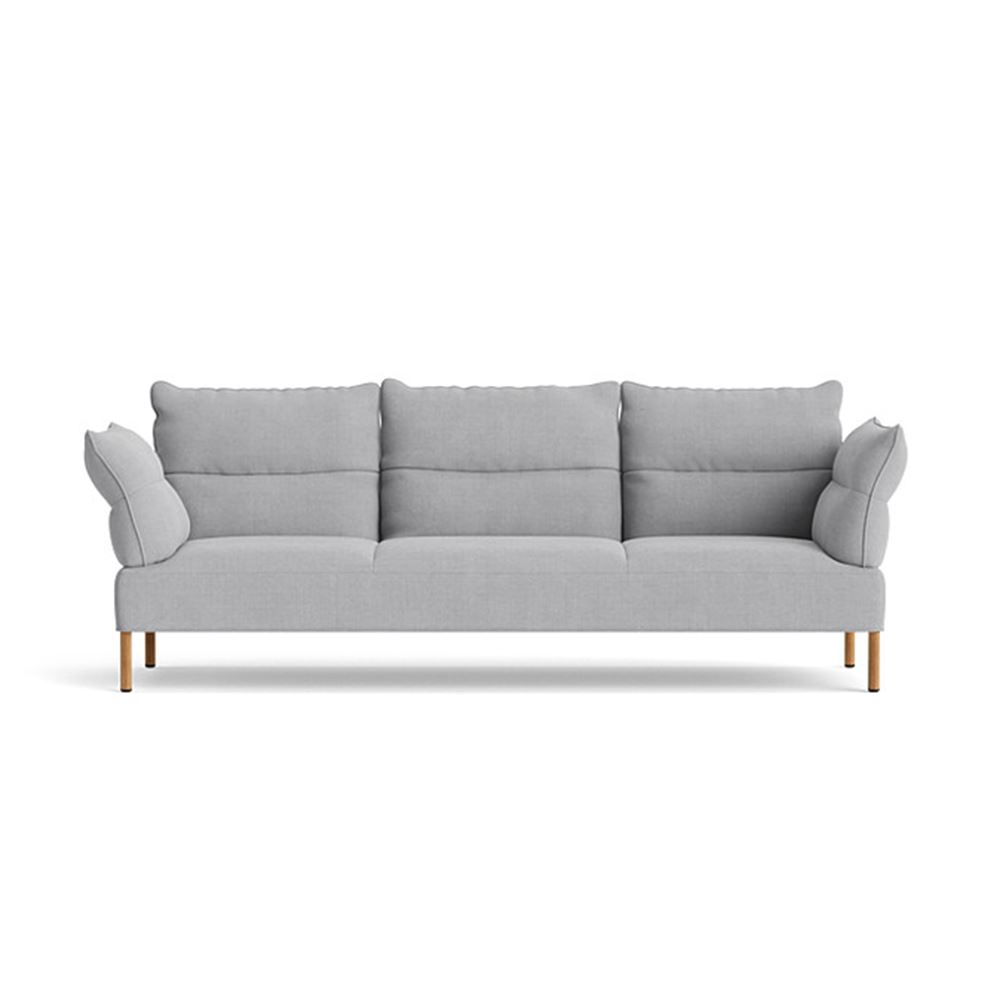 Pandarine 3 Seater Reclining Armrest Sofa Oiled Solid Oak Legs With Linara 443