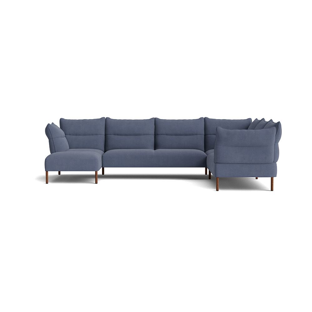 Pandarine Corner Reclining Armrest Sofa With Chaise Longue Oiled Walnut Legs With Linara 198