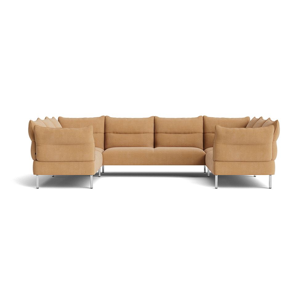 Pandarine Double Corner Reclining Armrest Sofa Chromed Legs With Linara 142