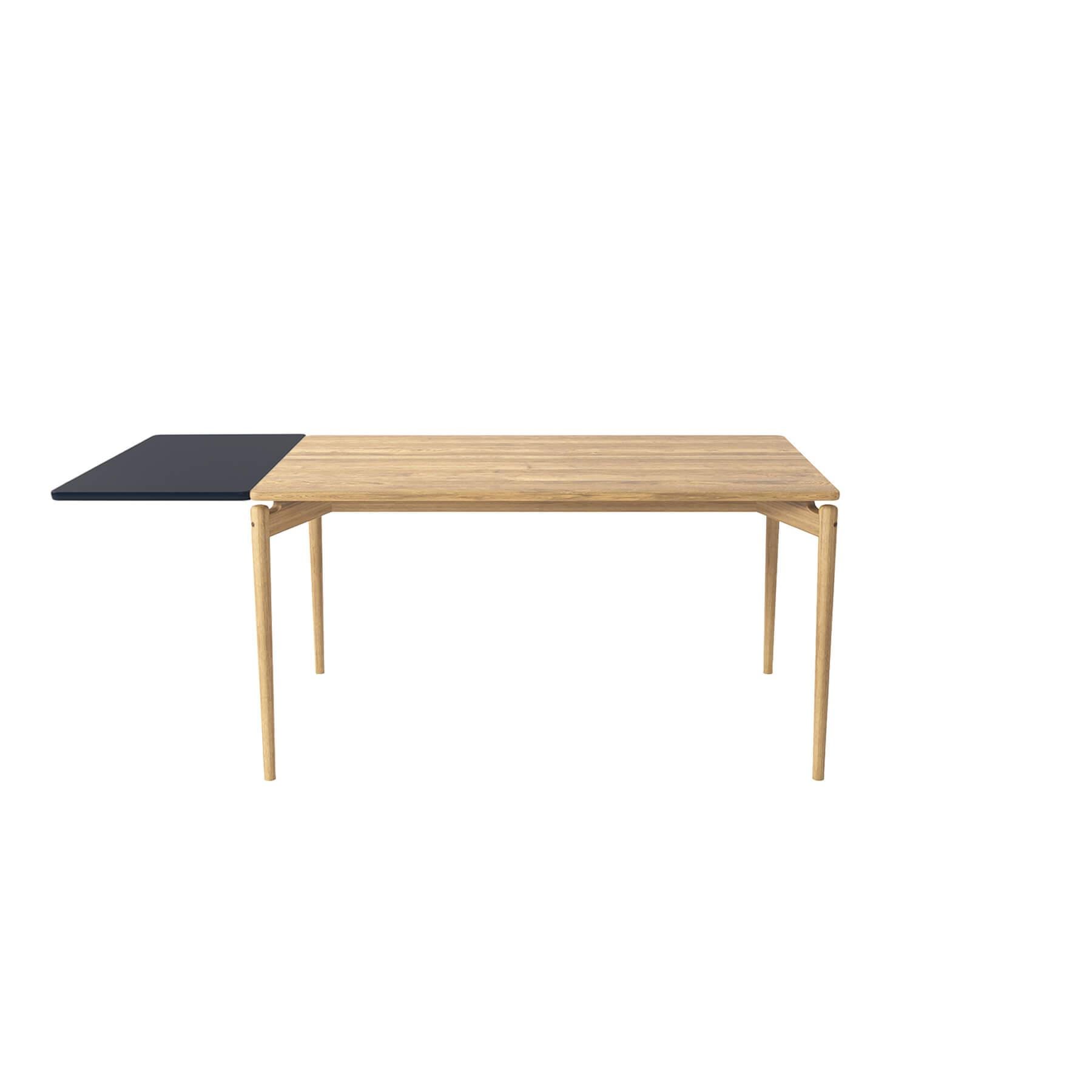 Bruunmunch Pure Dining Table 140cm Oak White Oil 1 Black Plate Light Wood Designer Furniture From Holloways Of Ludlow