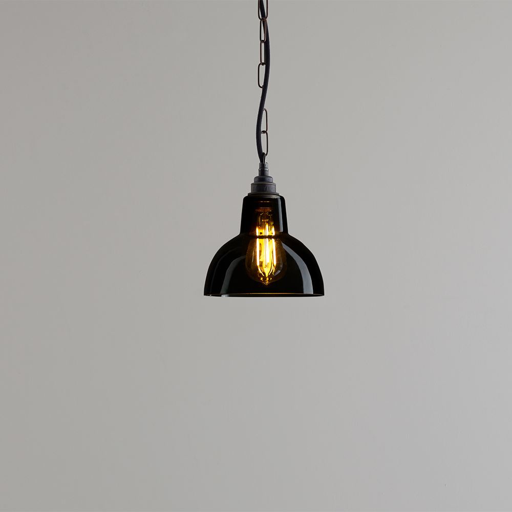 Davey Glass York Pendant Size 1 Anthracite And Weathered Brass Black Designer Pendant Lighting