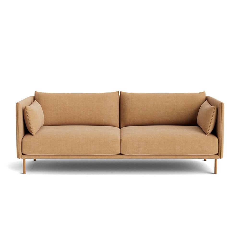 Silhouette 3 Seater Sofa Oiled Oak Legs Matching Piping With Linara 142