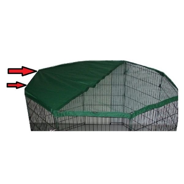 Pet Play Pen Enclosure &#8211; Silver with Safety Net