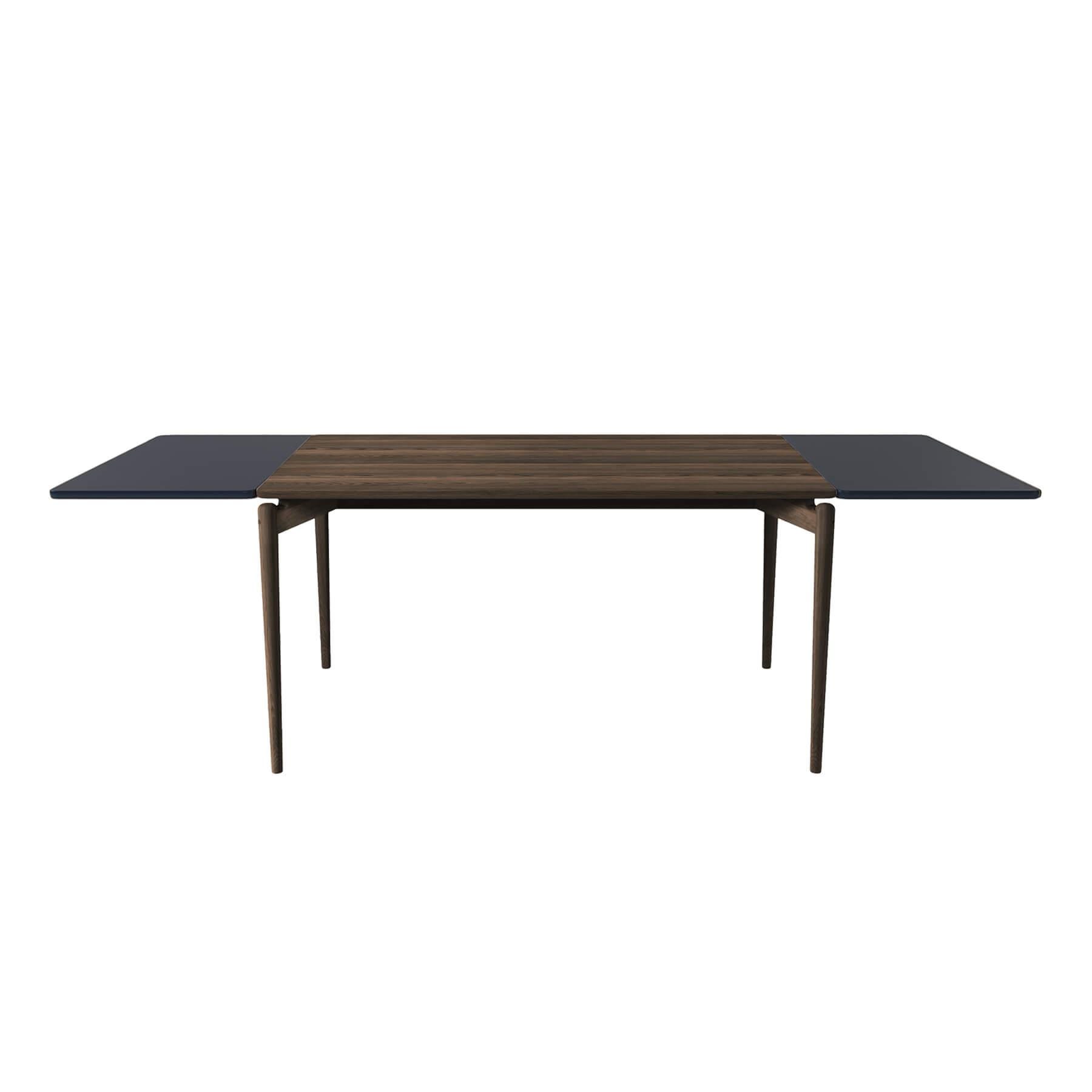 Bruunmunch Pure Dining Table 140cm Oak Smoked 2 Black Plates Dark Wood Designer Furniture From Holloways Of Ludlow