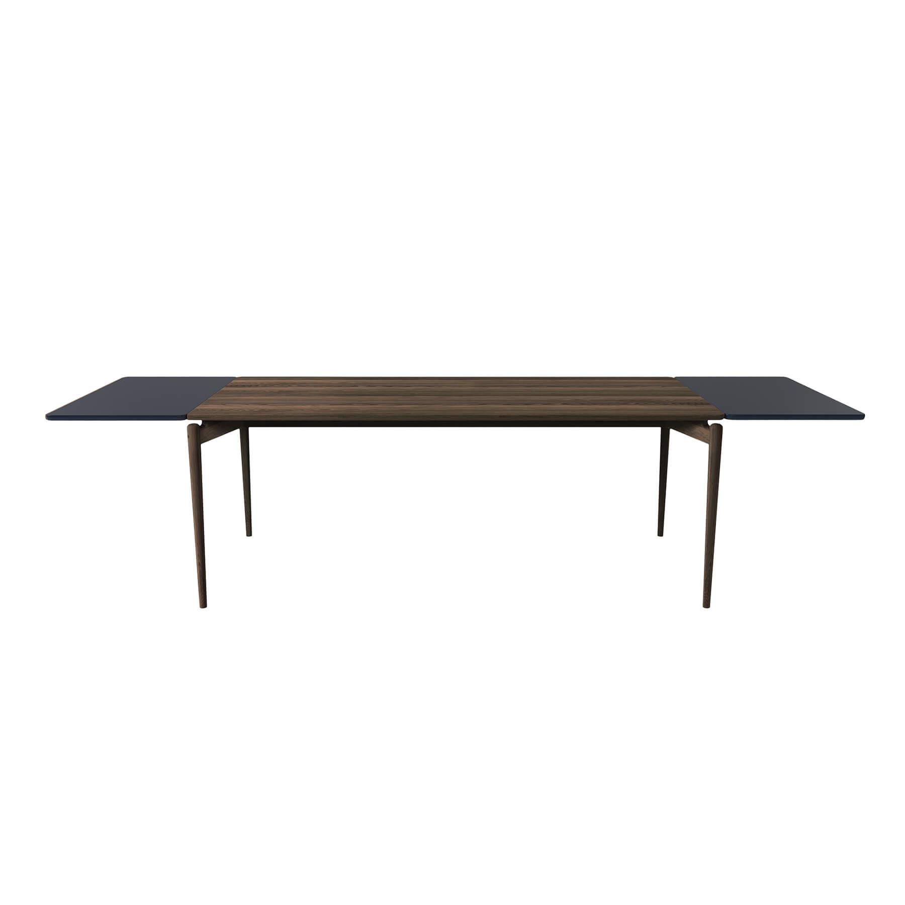 Bruunmunch Pure Dining Table 190cm Oak Smoked 2 Black Plates Dark Wood Designer Furniture From Holloways Of Ludlow