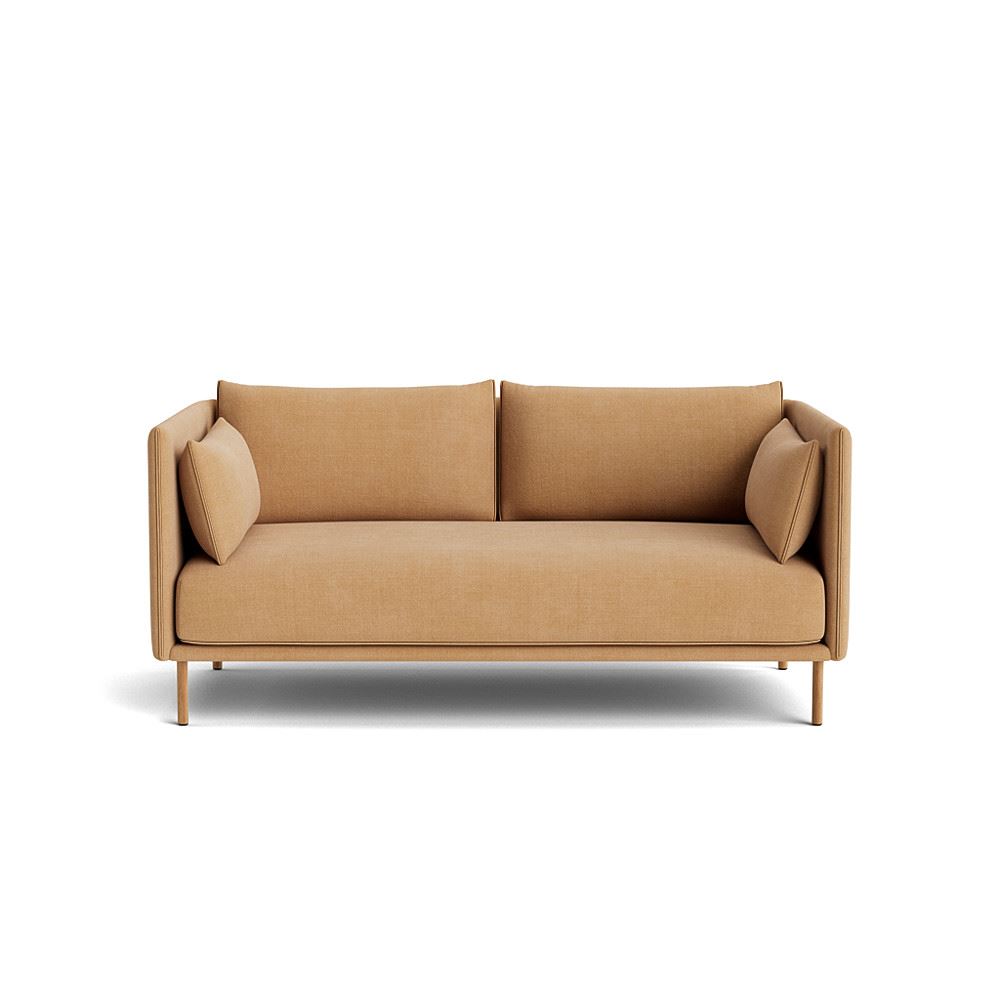 Silhouette 2 Seater Sofa Oiled Oak Legs Matching Piping With Linara 142