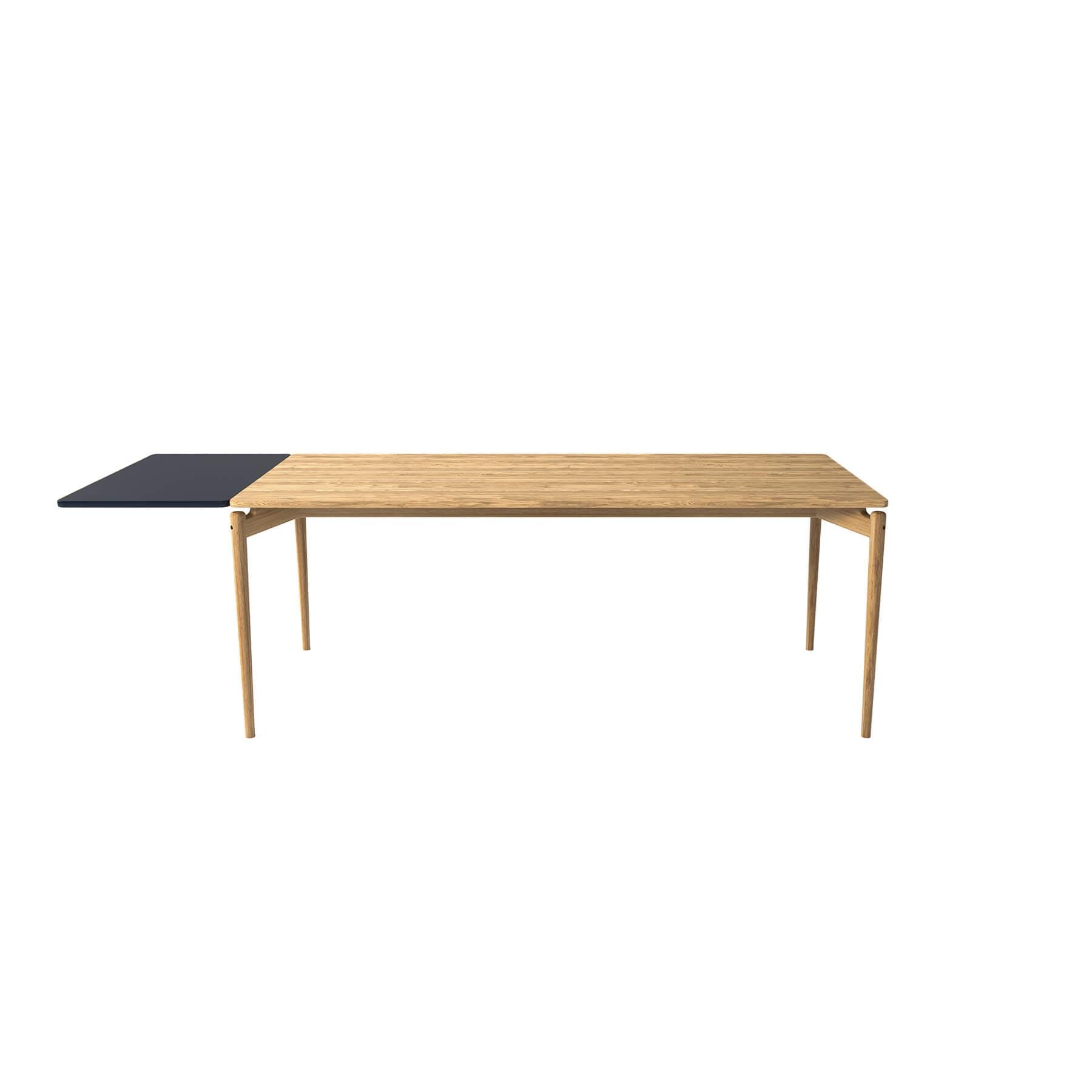 Bruunmunch Pure Dining Table 190cm Oak White Oil 1 Black Plate Light Wood Designer Furniture From Holloways Of Ludlow