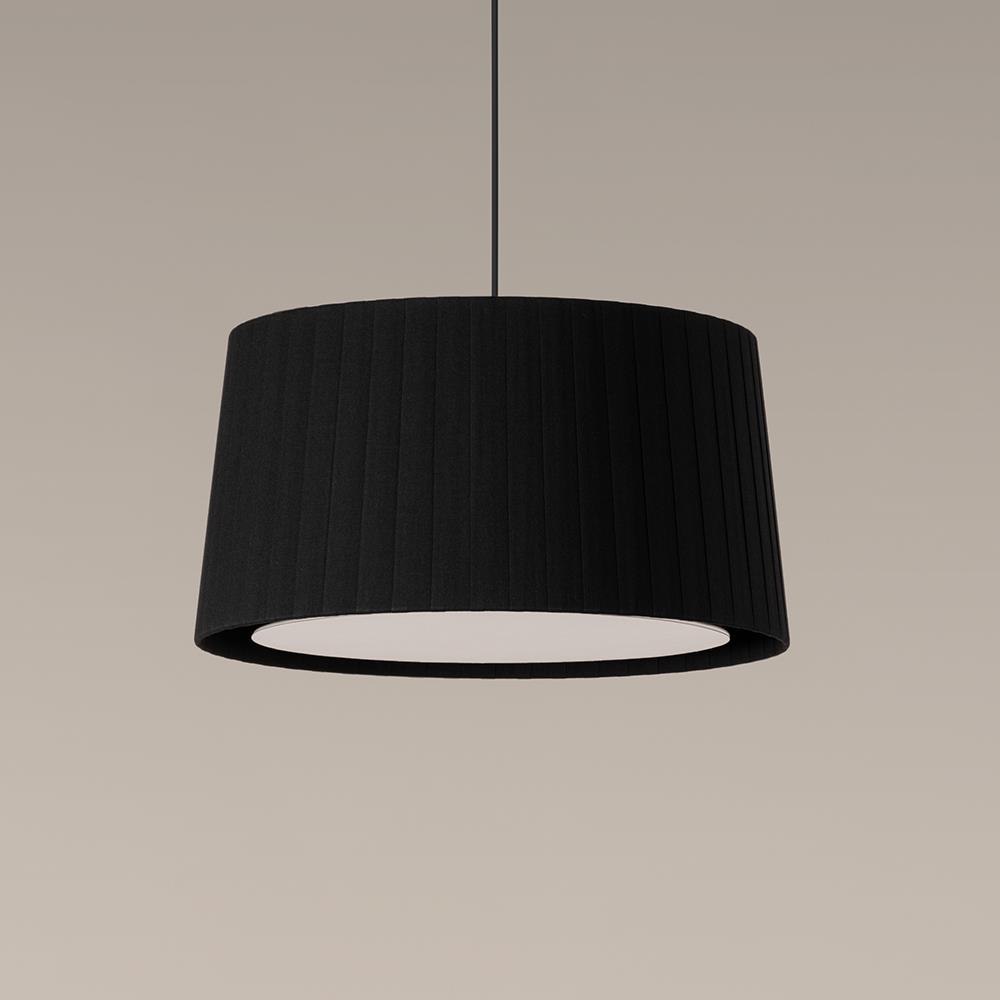 Santa Cole Gt6 Pendant Black Ribbon Single Black Canopy Black Flex Designer Pendant Lighting
