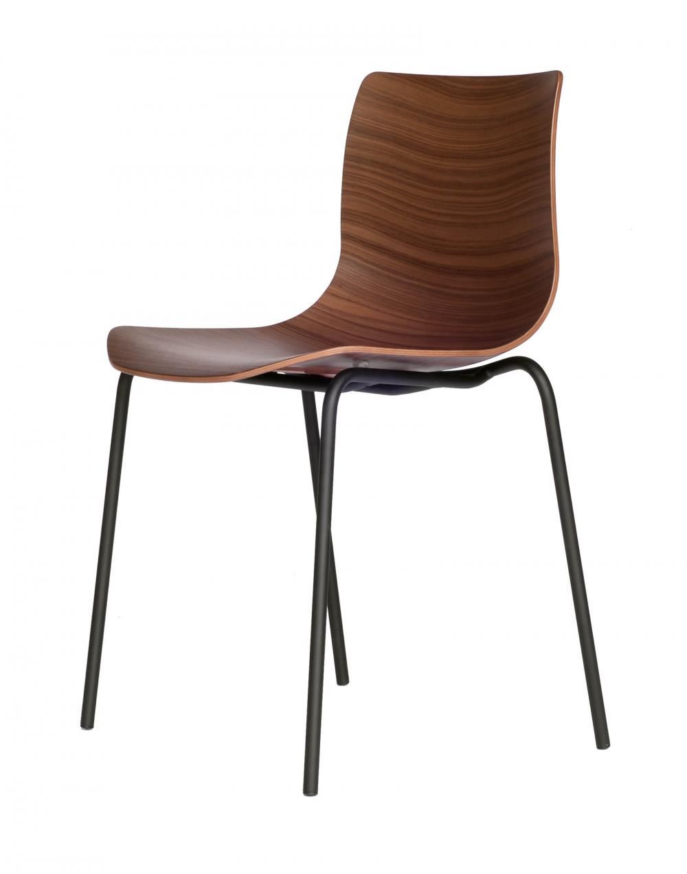 Loku Chair Tubular Base Black Walnut