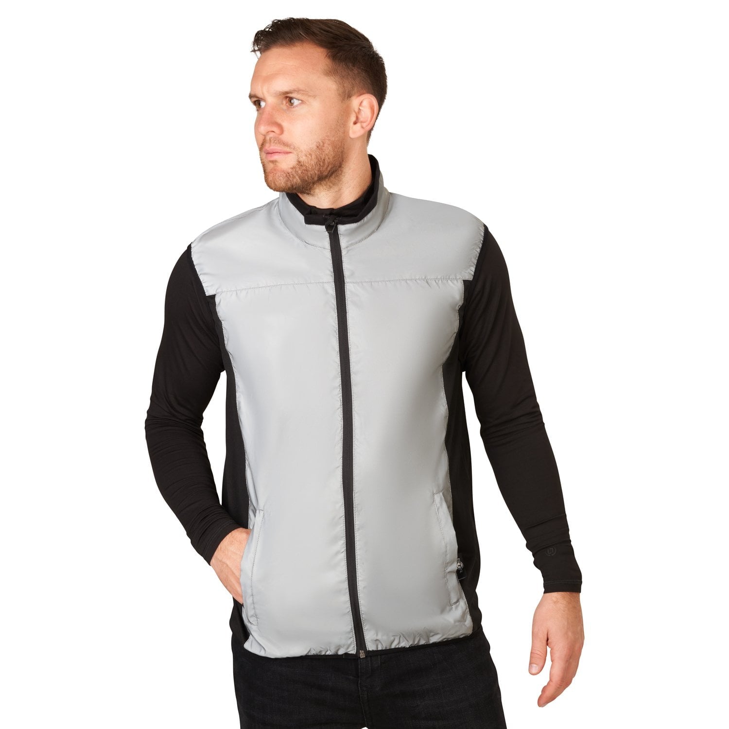 Image of BTR Be Totally Reflective High Vis Cycling & Running Vest, Gilet 2-P (2 Side Pockets)