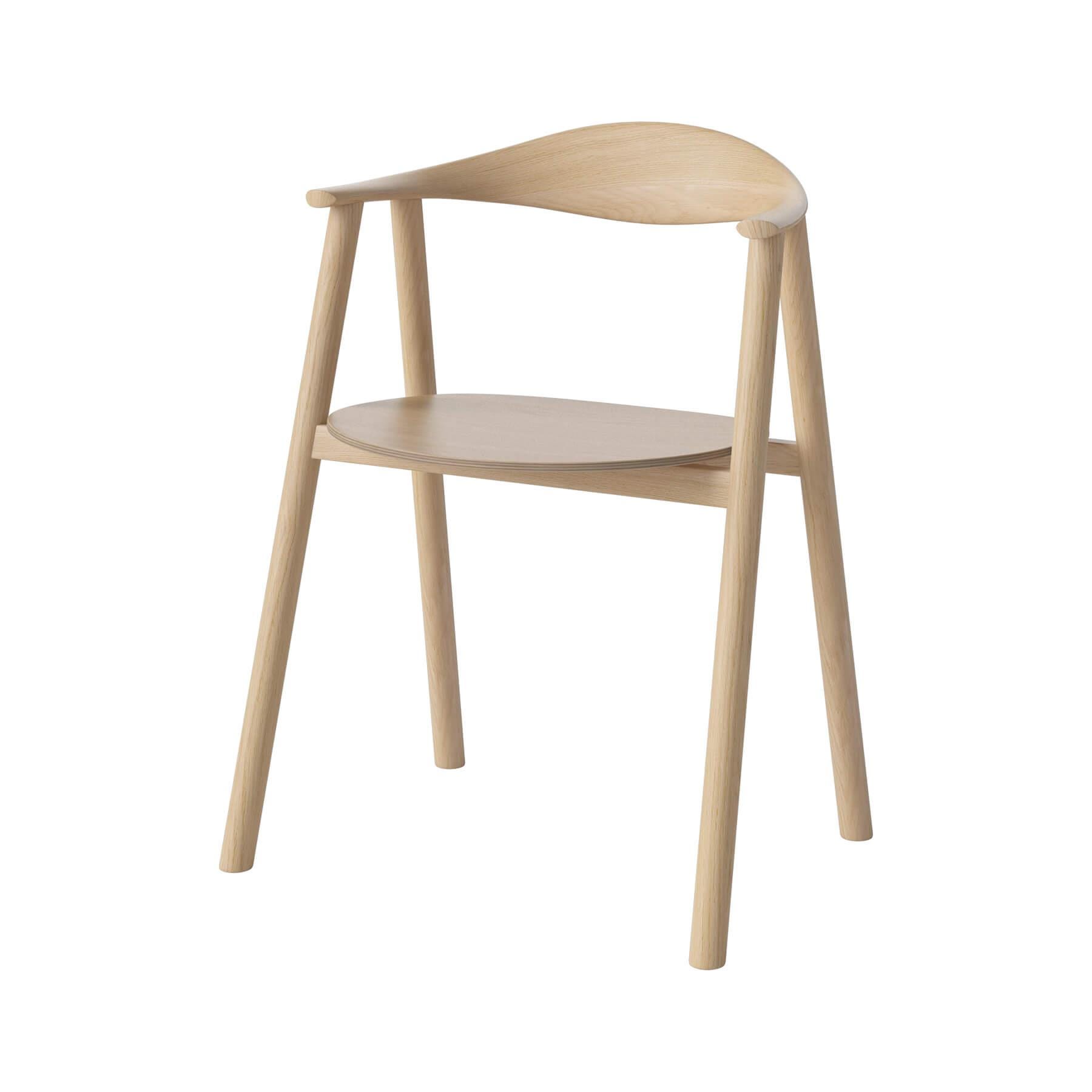 Bolia Swing Armchair Unupholstered White Pigmented Oak Designer Furniture From Holloways Of Ludlow