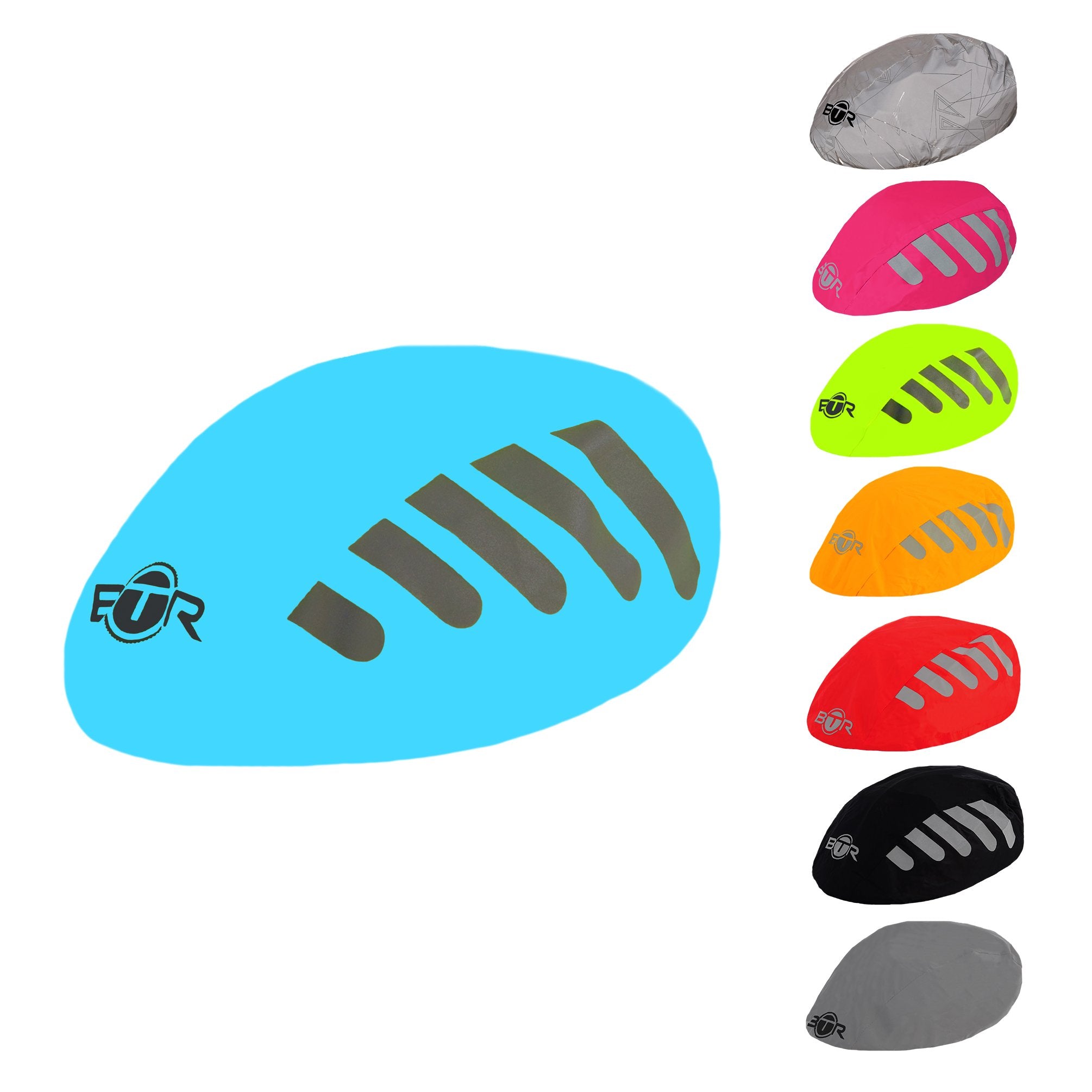 Image of BTR Bicycle High Visibility Waterproof Bike Helmet Cover. High Viz