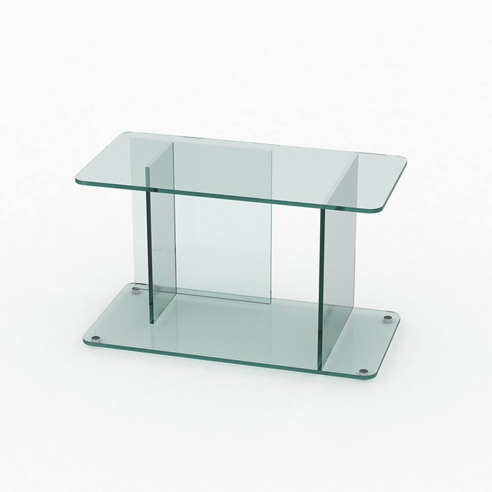 Lucent Side Table Large Clear Glass