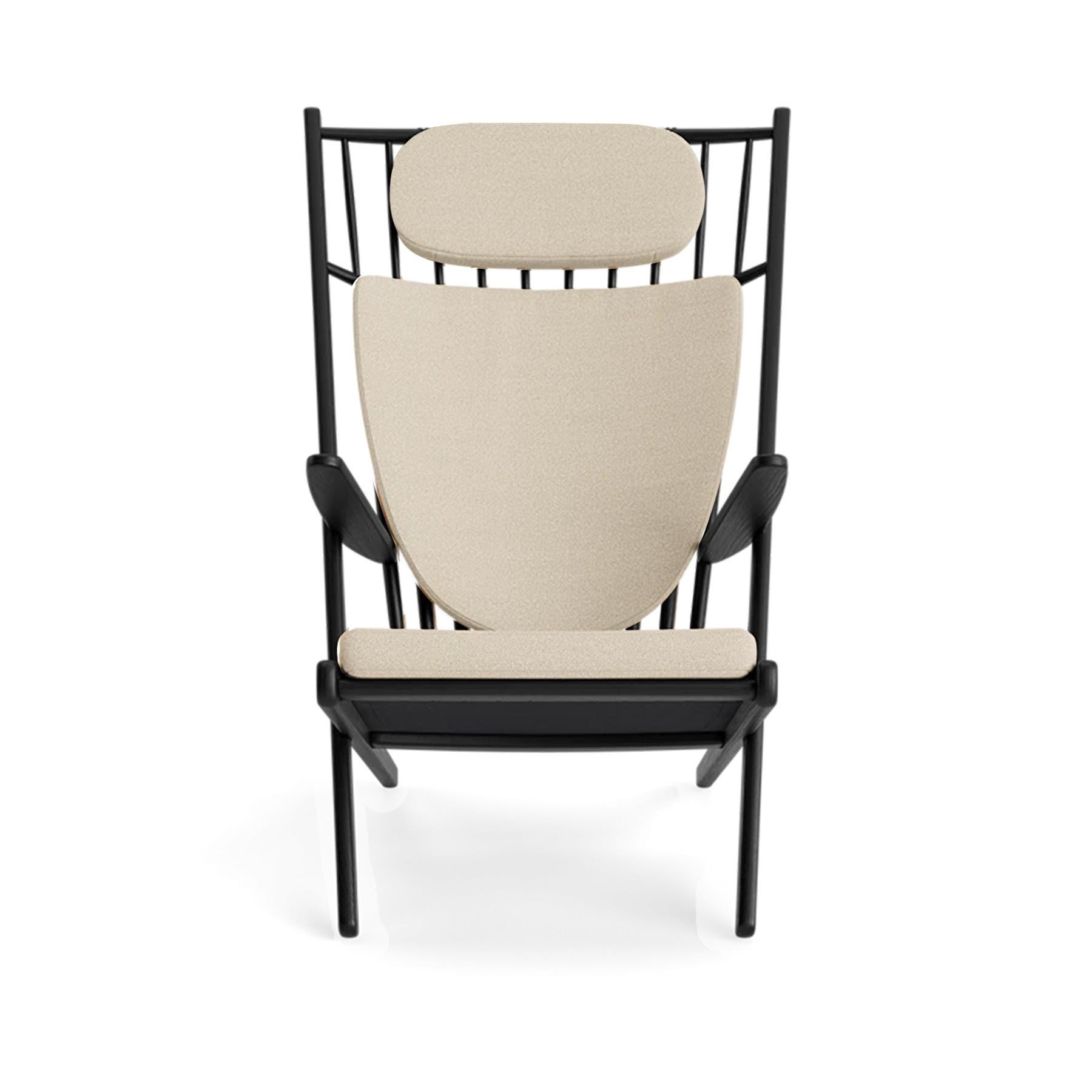 Make Nordic Goliat Armchair Black Oak Hallingdal 200 Cream Designer Furniture From Holloways Of Ludlow