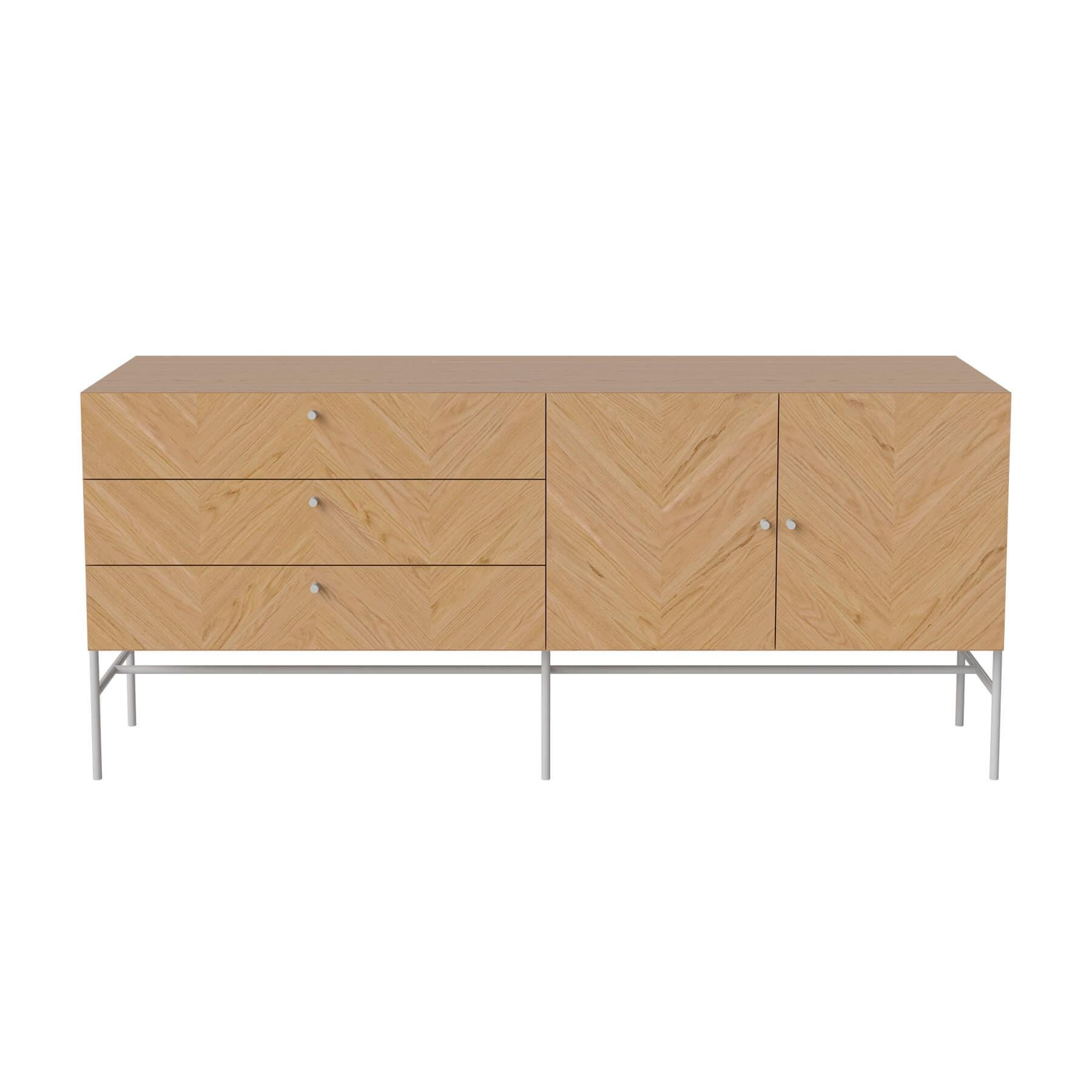 Bolia Luxe Sideboard Oiled Oak Grey Door Knobs Light Wood Designer Furniture From Holloways Of Ludlow