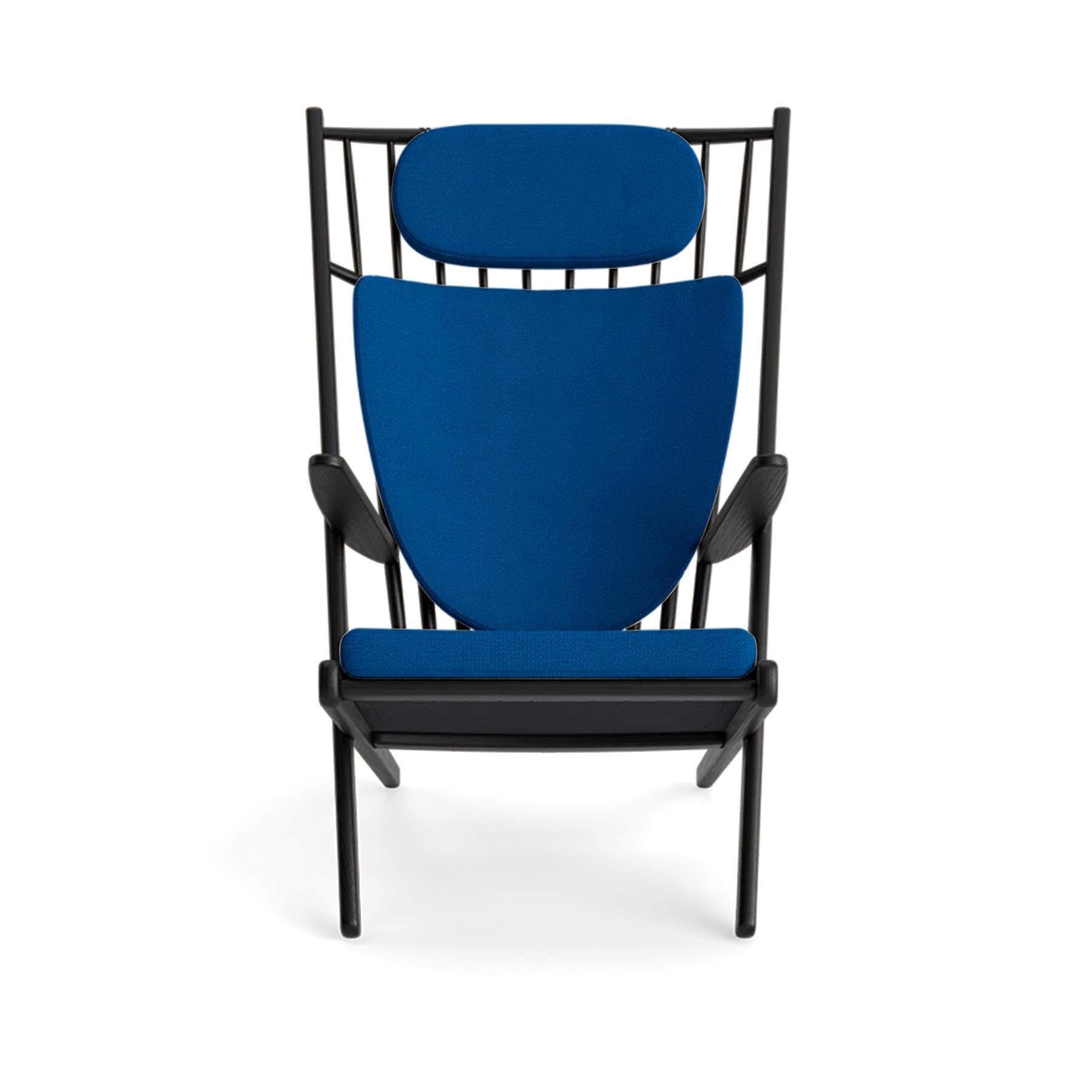 Make Nordic Goliat Armchair Black Oak Hallingdal 750 Blue Designer Furniture From Holloways Of Ludlow