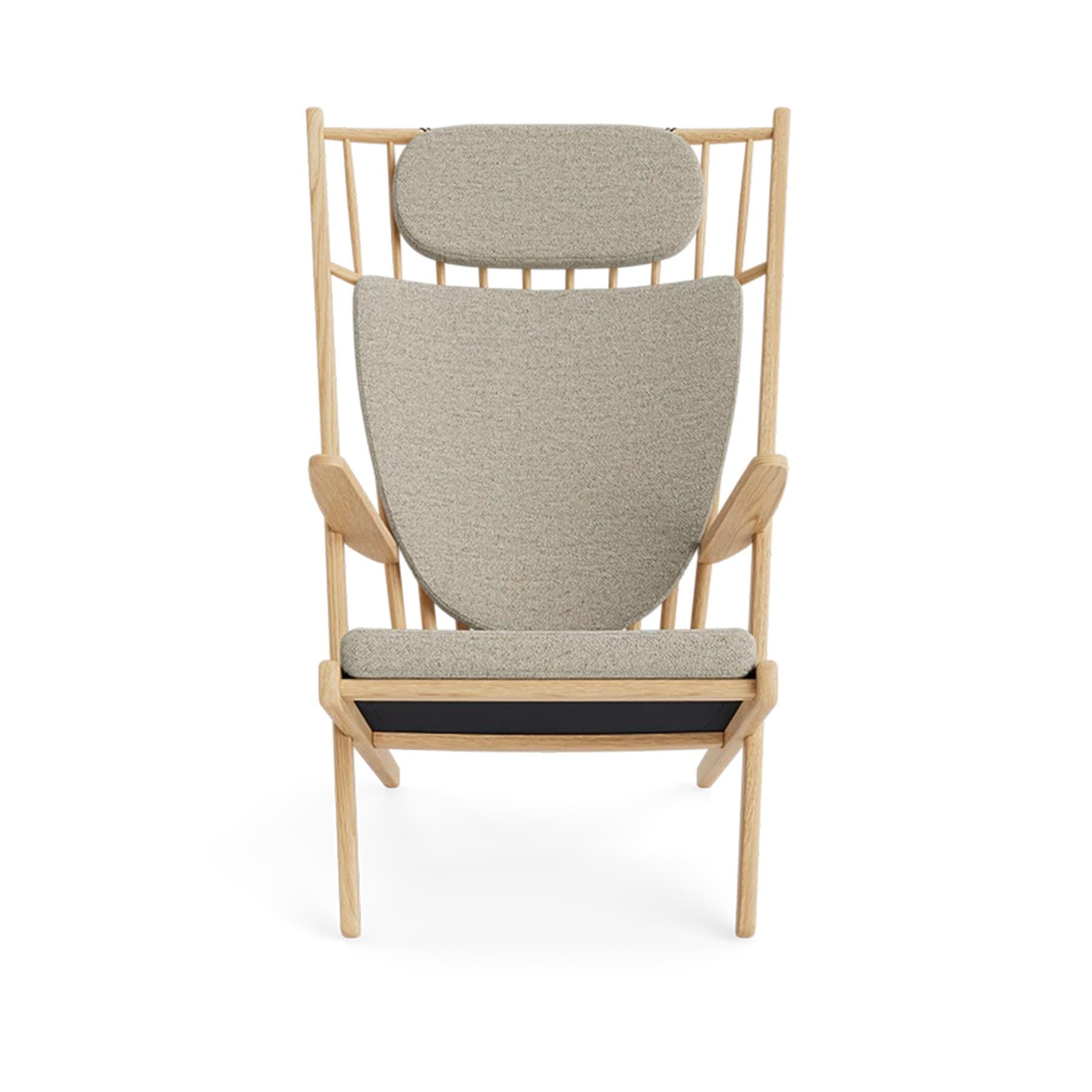 Make Nordic Goliat Armchair Oak Nature Boucle Sand 02 Cream Designer Furniture From Holloways Of Ludlow