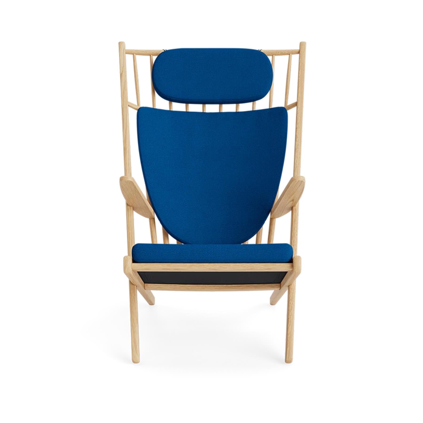 Make Nordic Goliat Armchair Oak Hallingdal 750 Blue Designer Furniture From Holloways Of Ludlow