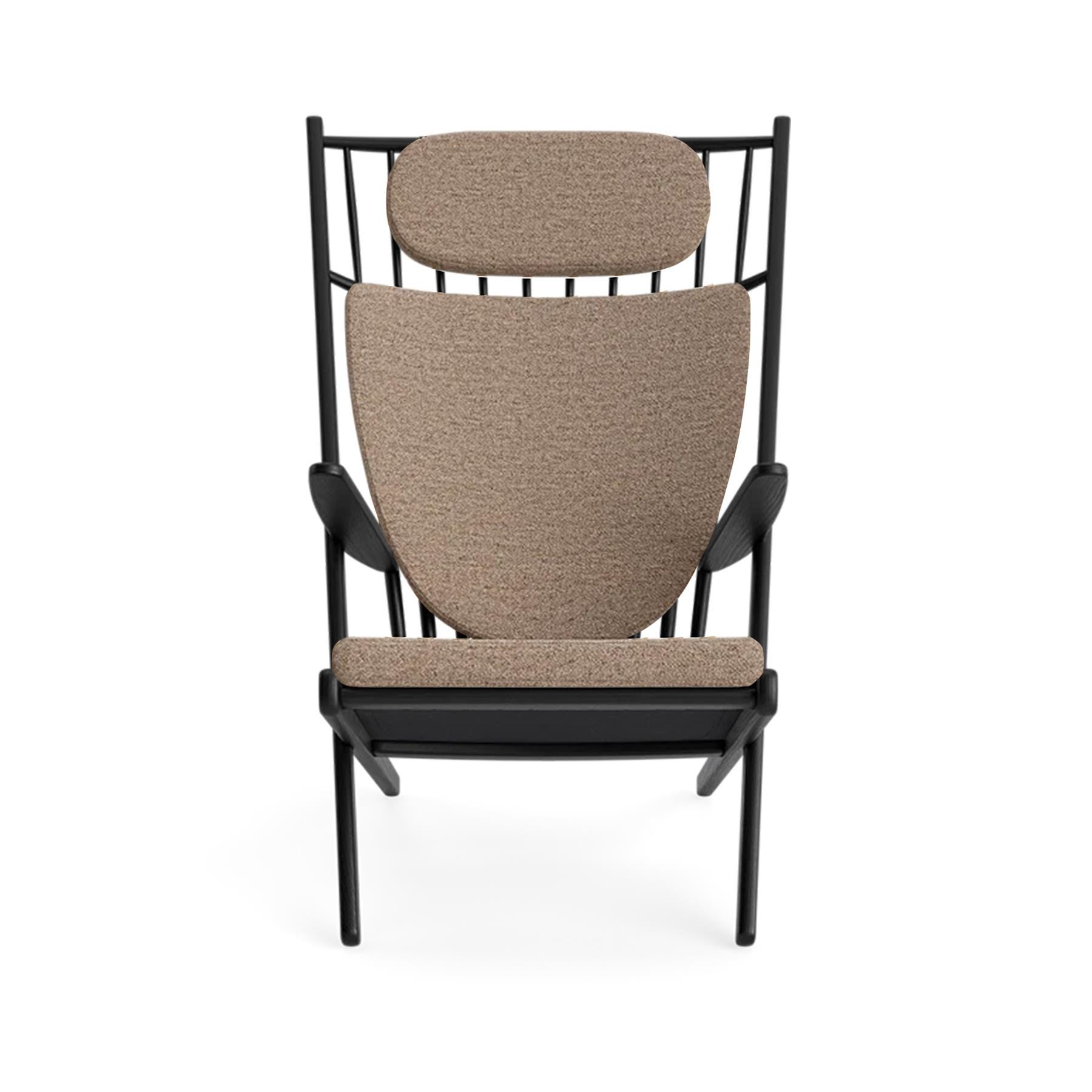 Make Nordic Goliat Armchair Black Oak Nature Boucle Juta 04 Brown Designer Furniture From Holloways Of Ludlow