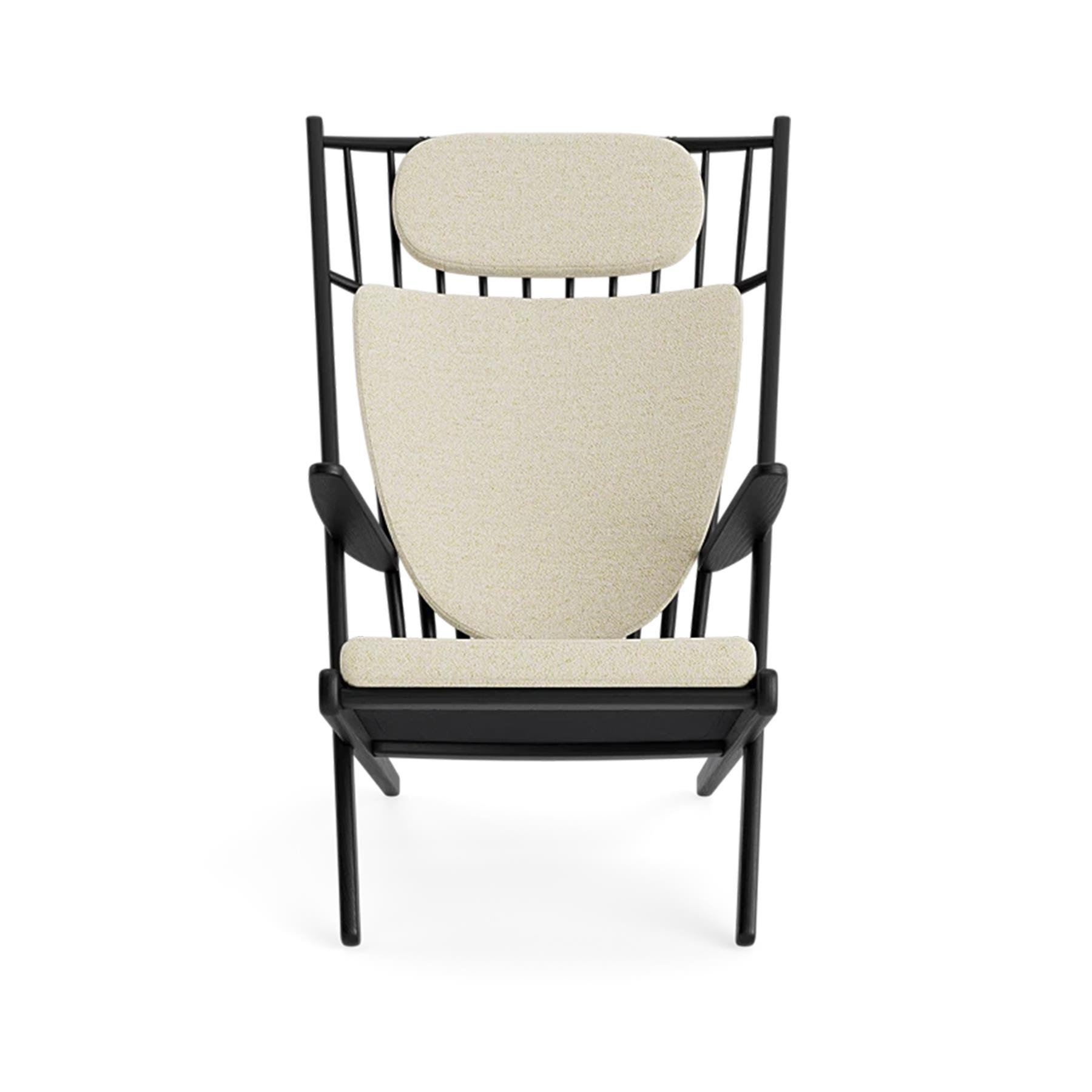 Make Nordic Goliat Armchair Black Oak Nature Boucle Creme 24 Cream Designer Furniture From Holloways Of Ludlow