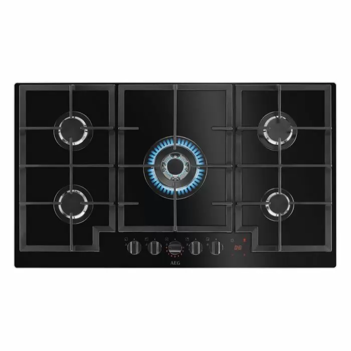 Aeg Hkb95450nb 90cm Flamelight 5 Burner Gas Hob 2 Only At This Price