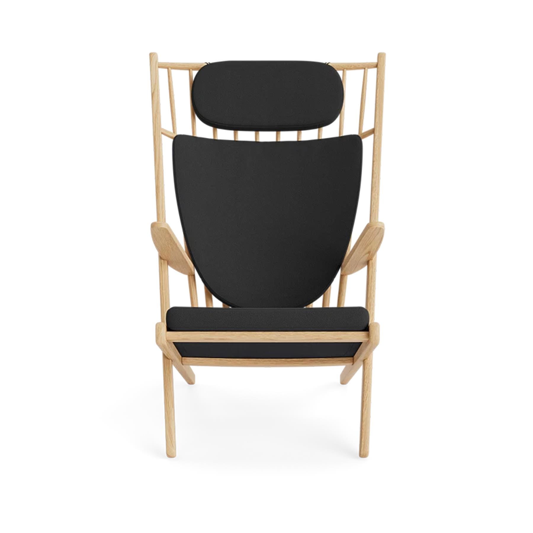 Make Nordic Goliat Armchair Oak Spoor Leather Black Designer Furniture From Holloways Of Ludlow
