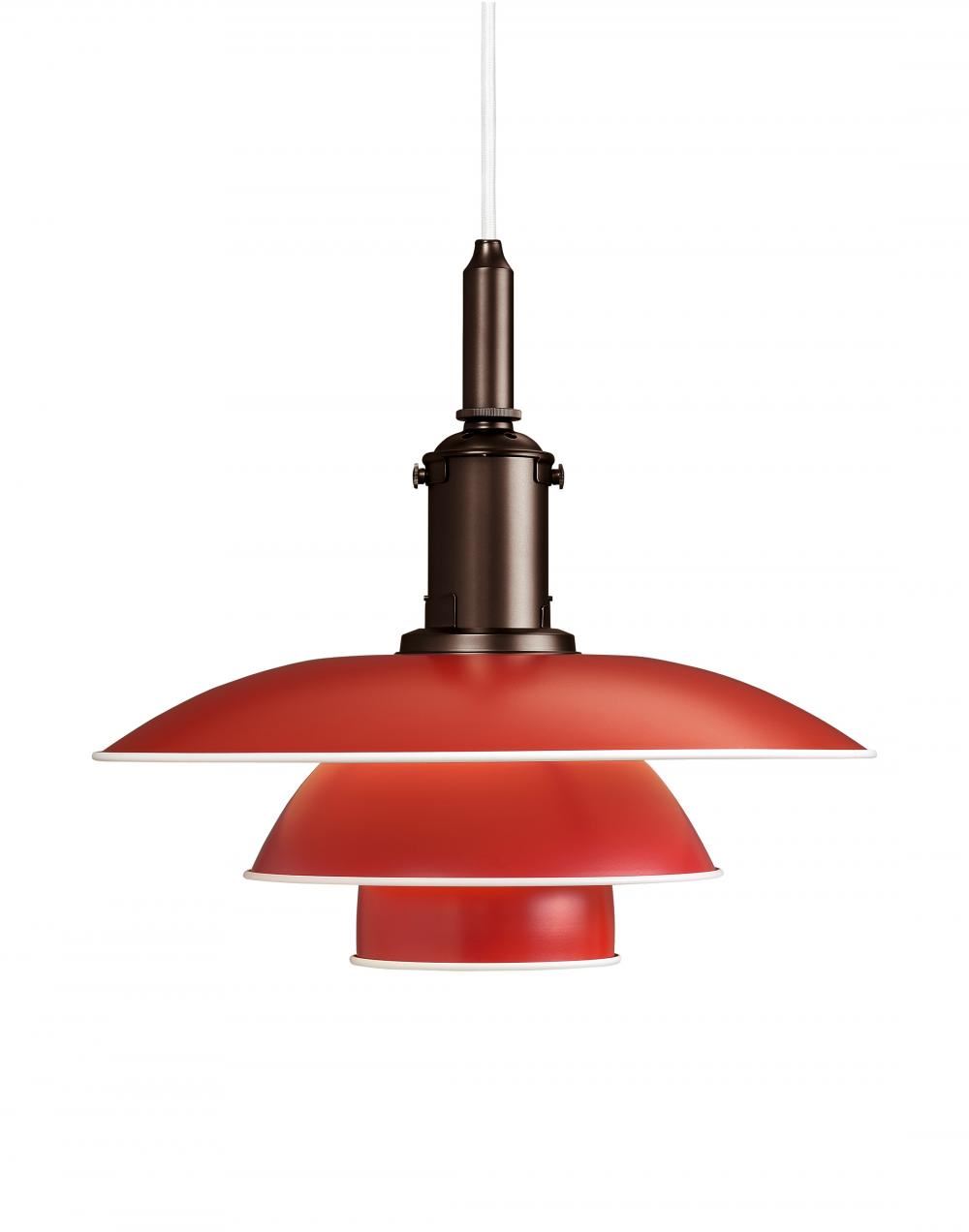 Louis Poulsen Ph 3 Metal Pendant Red Designer Pendant Lighting