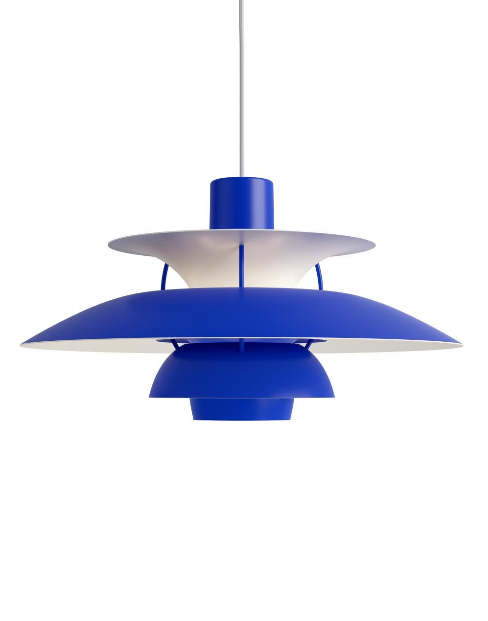 Louis Poulsen Ph 5 Monochrome Pendant Blue Designer Pendant Lighting