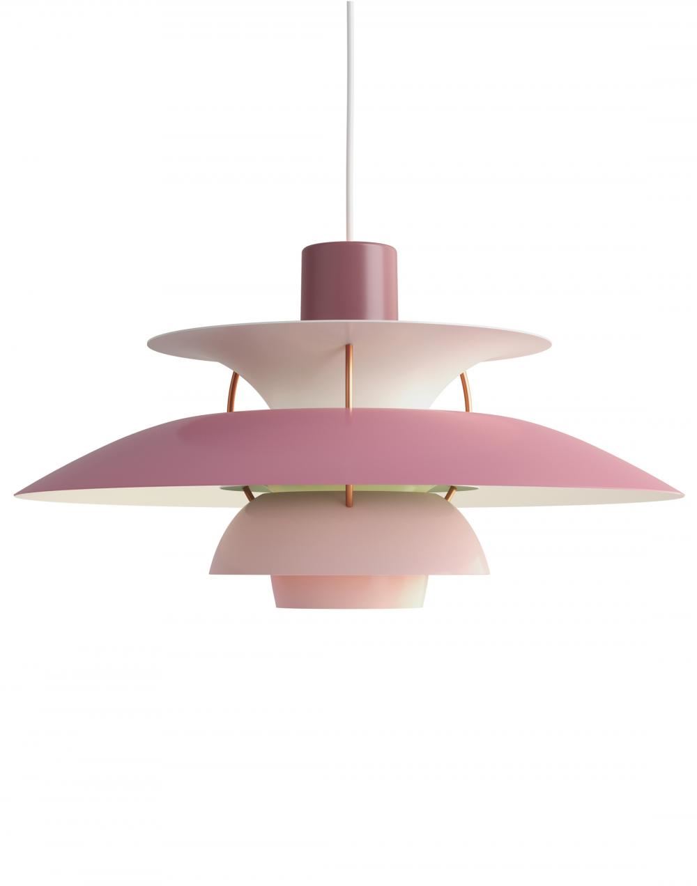 Louis Poulsen Ph 5 Pendant Hues Of Rose Pink Designer Pendant Lighting