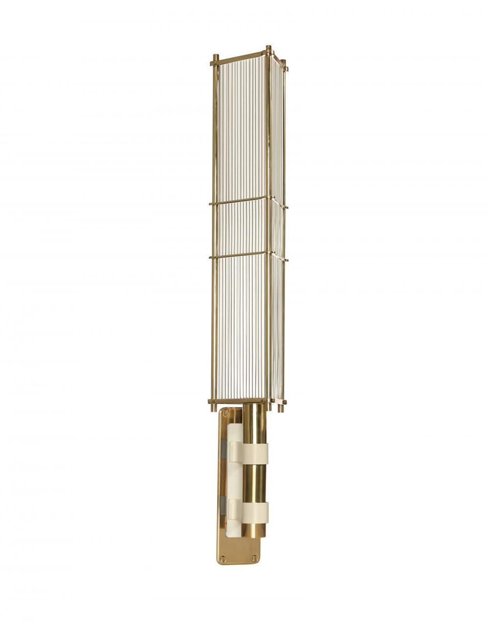 Arbor Wall Light Brass Matte Old English White