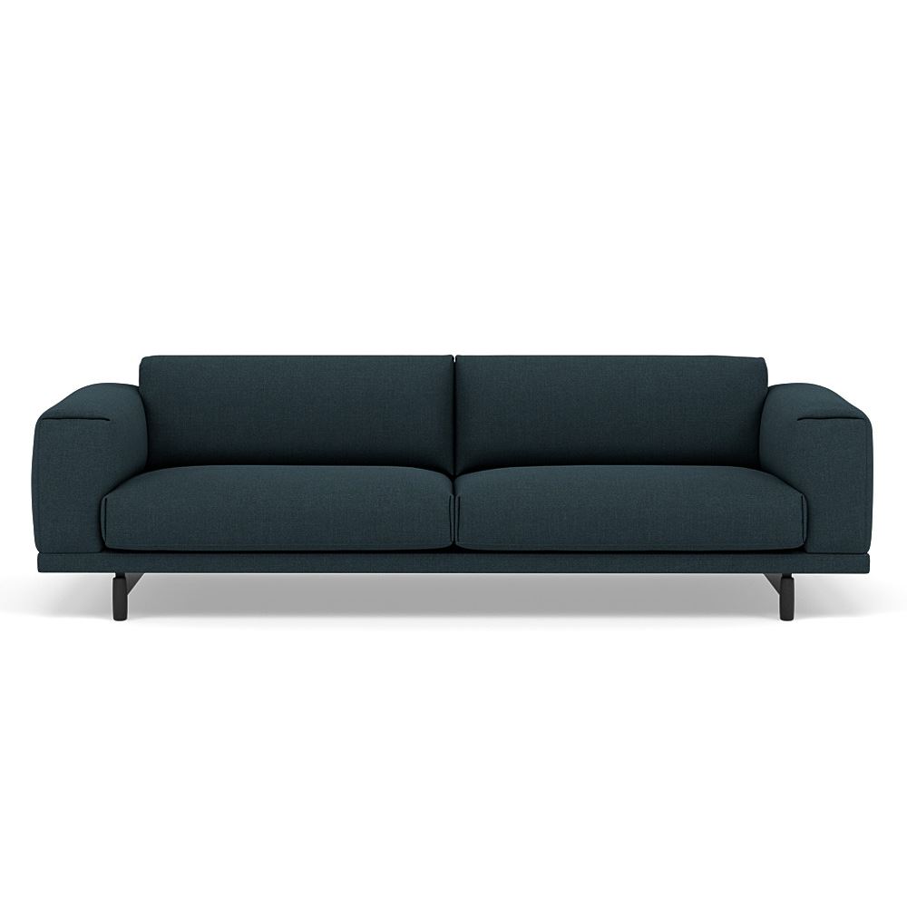 Rest Sofa 3seater Lacquered Oak Black Remix 873