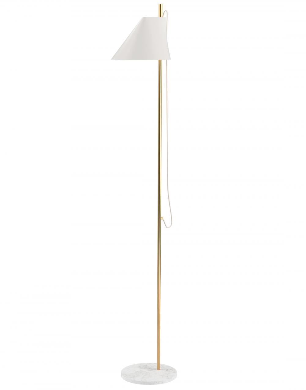 Yuh Floor Lamp Brass With White Marble Base