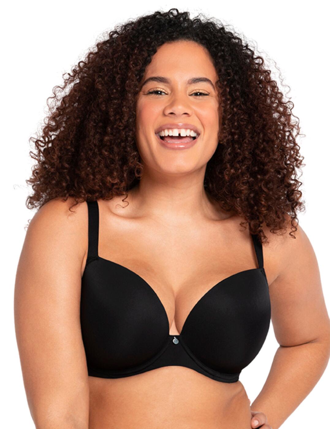 This Smoothie bra from Curvy Kate is meant to become your next ultimate choice for every occasion. The smooth, seamless material remains invisible even under the more tight-fitting clothing, making this an amazing T-shirt bra. The moulded underwired cups support and shape your bust, creating a smoothing effect that will make your decolletage incredibly alluring. Add in the tantalising deep plunging neckline, and the more revealing outfits won't show any bra lines. The simplistic design creates a classic look, while all of the comfortable features of this bra makes it the obvious choice for any occasion.  Deep plunging neckline Smooth, seamless T-shire design Side boning Adjustable multiway shoulder straps (J-hook) Hook and eye back closure Underwired Moulded cups Country of origin: China Composition: 84% Polyamide &pipe; 16% Elastane Listed in UK sizes  54900-97877-1270323 CK029104 T-Shirt Plunge Bra
