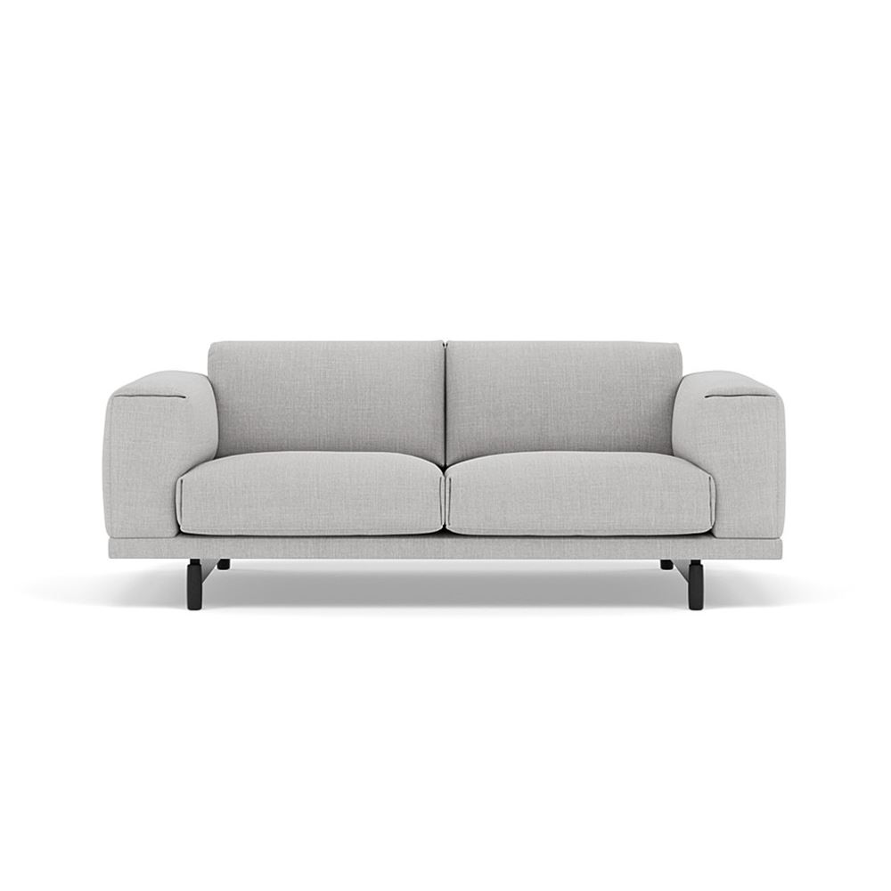 Rest Sofa 2seater Lacquered Oak Black Remix 123